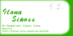 ilona siposs business card